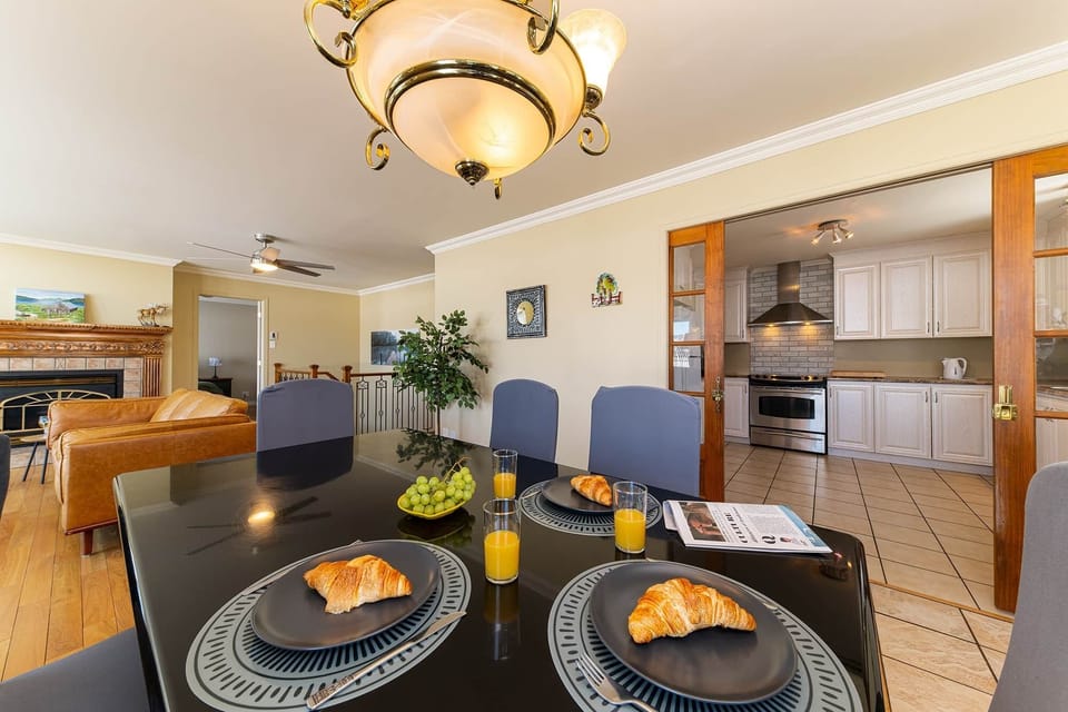Dining room and kitchen