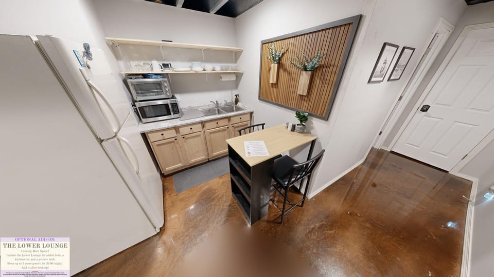 Add the Lower Lounge for $100/night, increasing occupancy to 22 guests.