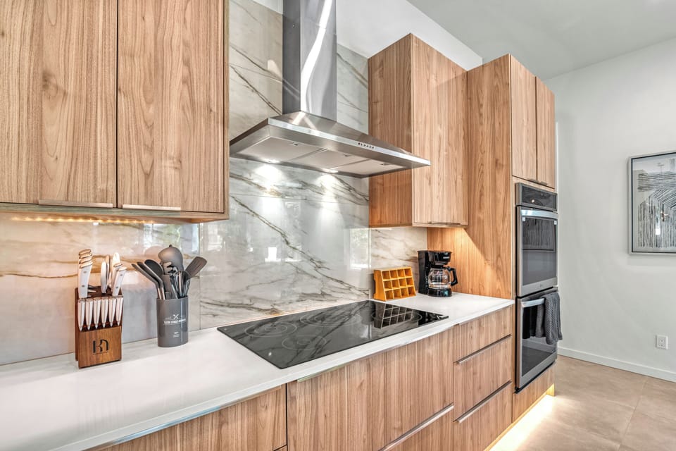 Kitchen Appliances and ample counter space.