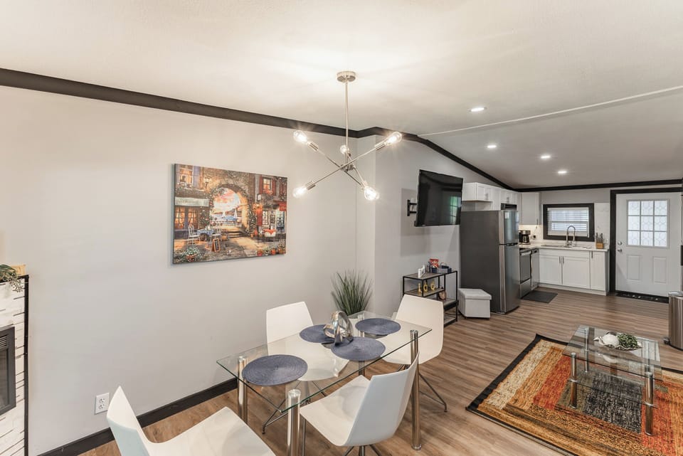 The dining and living room create a wide open space for all to enjoy.