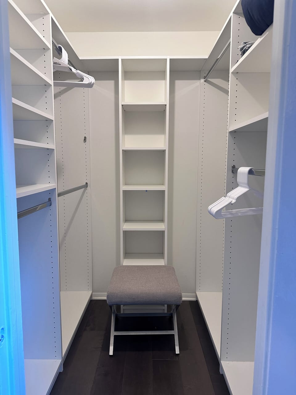 Walk in closet in main bedroom 