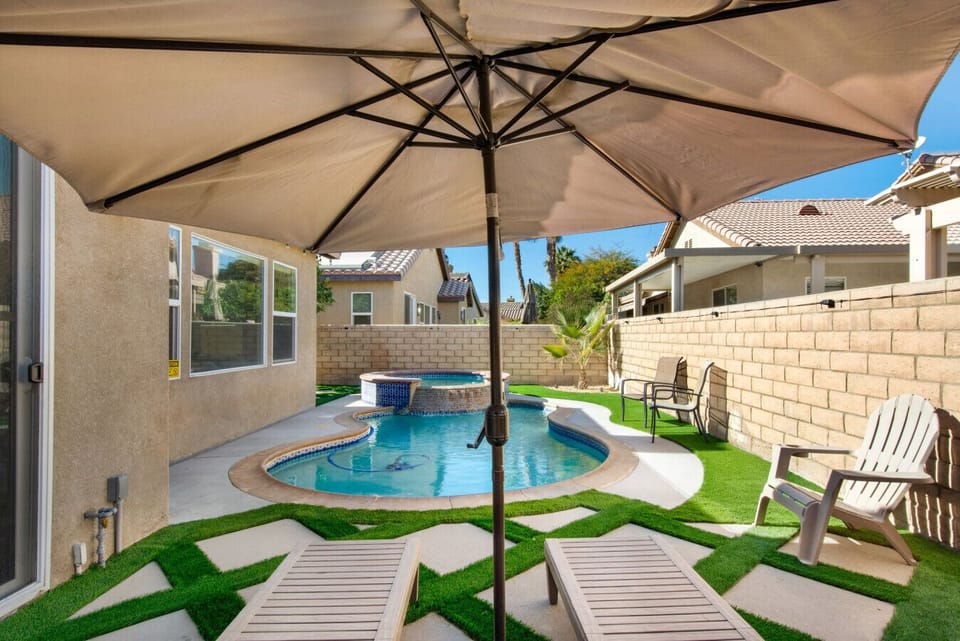 A beautifully landscaped backyard, perfect for peaceful moments.