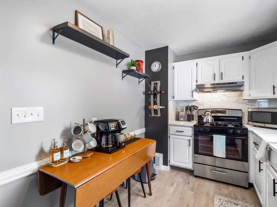 Kitchen coffee station set up for easy mornings & fresh brews