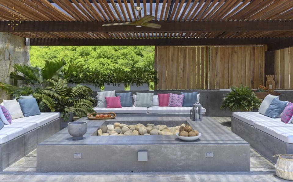Outdoor sitting area on terrace