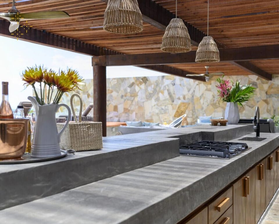 Outdoor kitchen on terrace