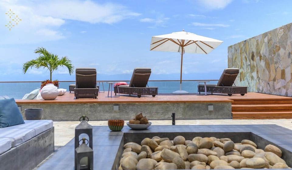 Outdoor sitting area on terrace