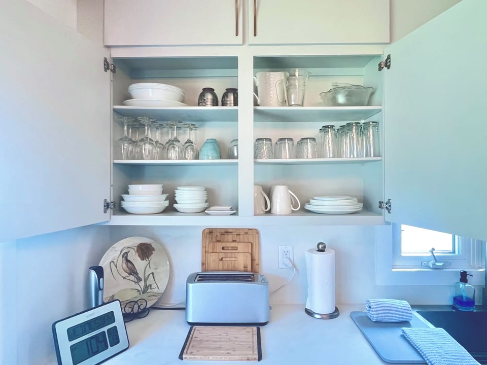 Fully Stocked Kitchen - One of Several Well Equiped Kitchen Cabinets