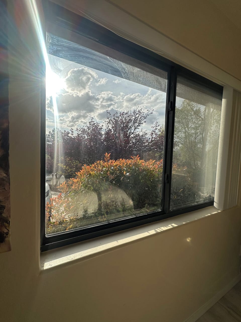 View from one of the two very large bedrooms