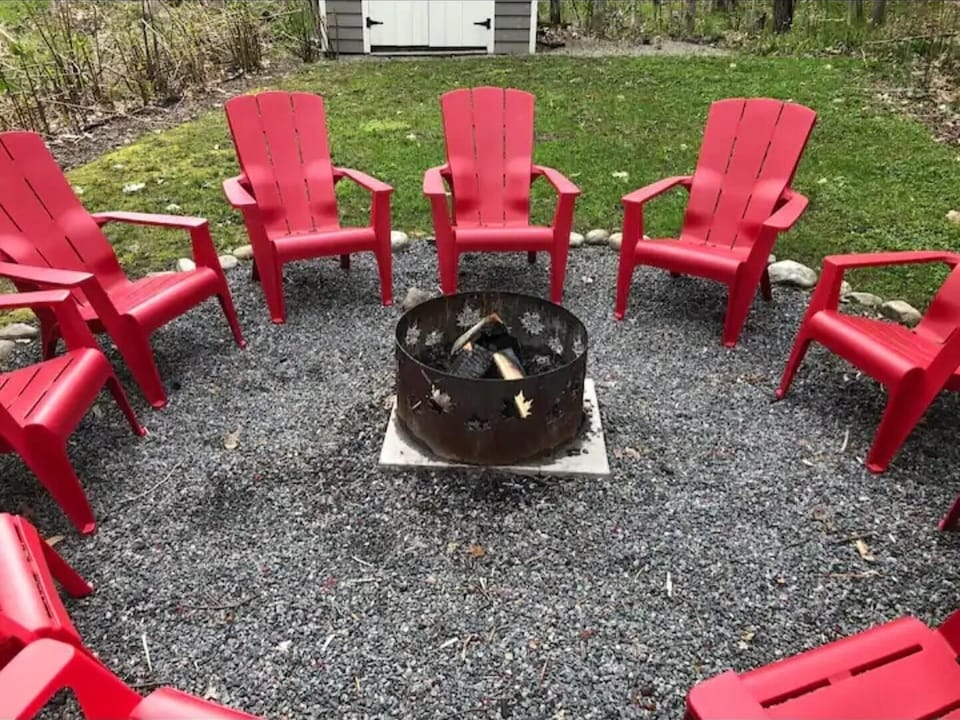 Cozy fire pit with ample seating