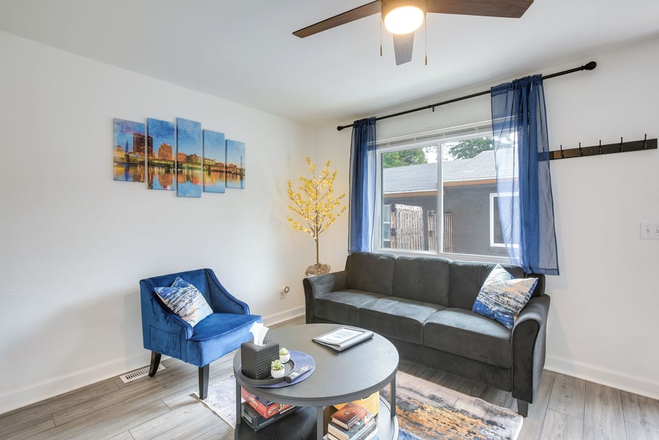 Dayton Vacation Rental | 2BR | 1BA | 3 Steps Required | 700 Sq Ft