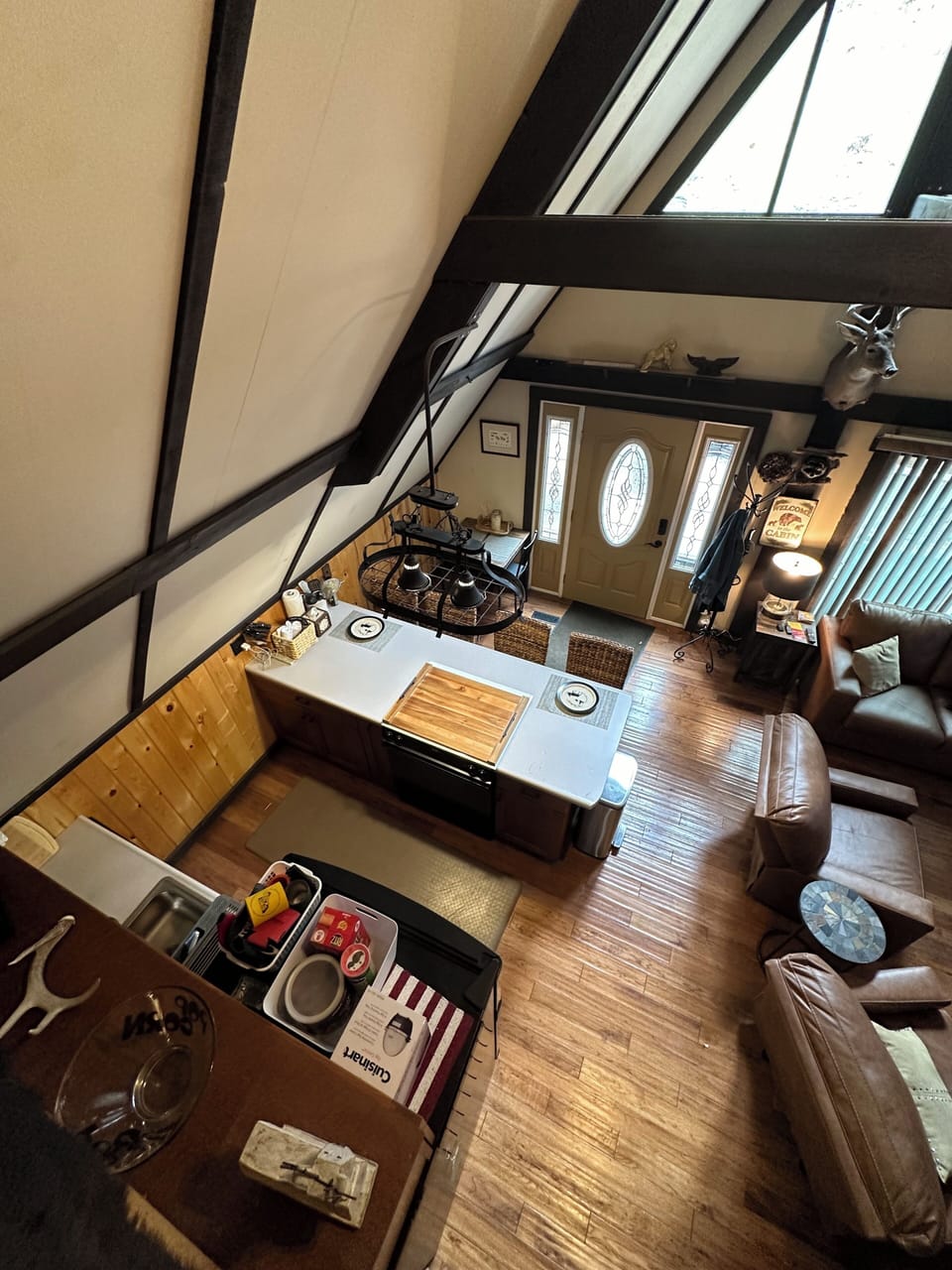 Kitchen dining area from the loft