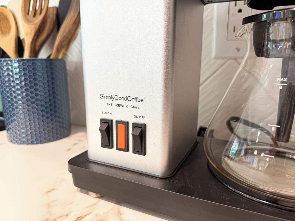 The Simply Good Coffee machine is as close to a perfect pourover as you’ll get in a drip coffee machine.