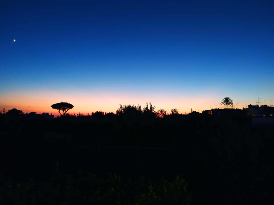 Sunset on the terrace