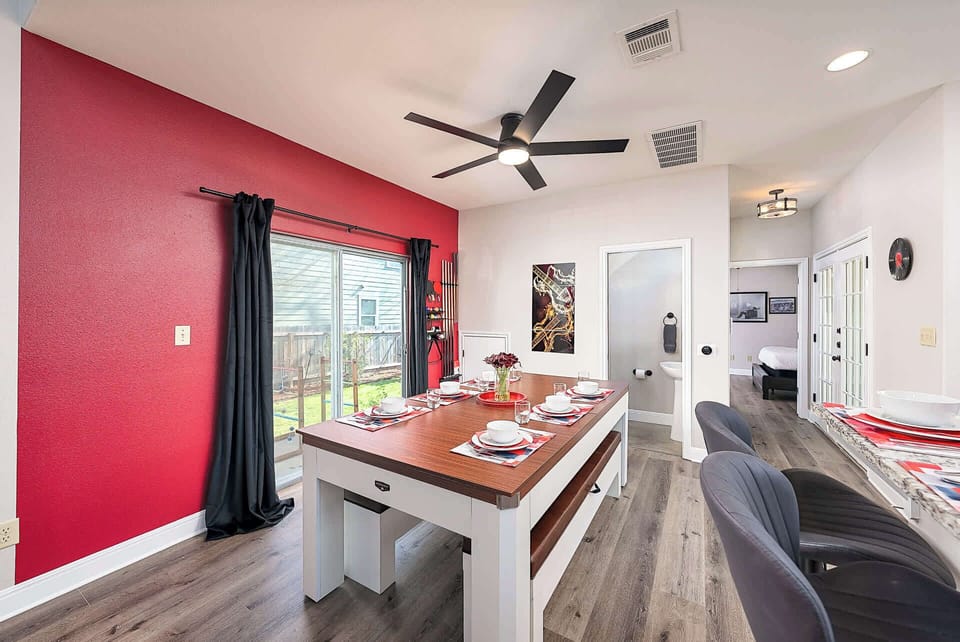 Dining Table converts to games table