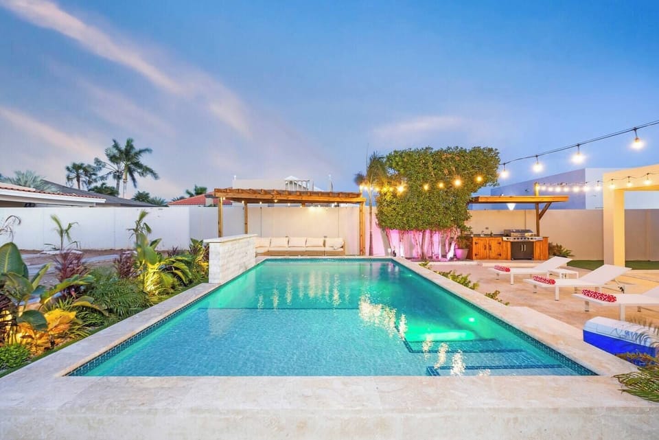 Dive into paradise in our crystal-clear pool.