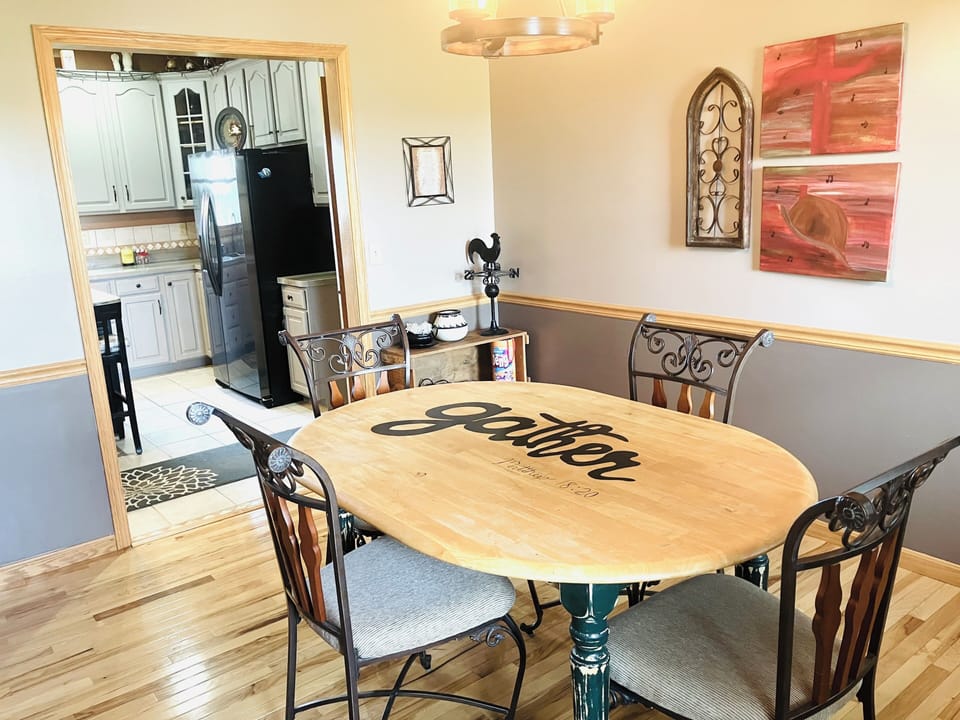 Spacious Dining And Extra Chairs Available.