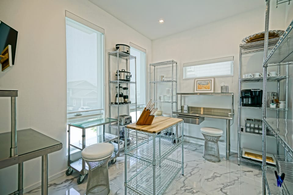 Secluded Pantry, and Work Space with 2 Desks
