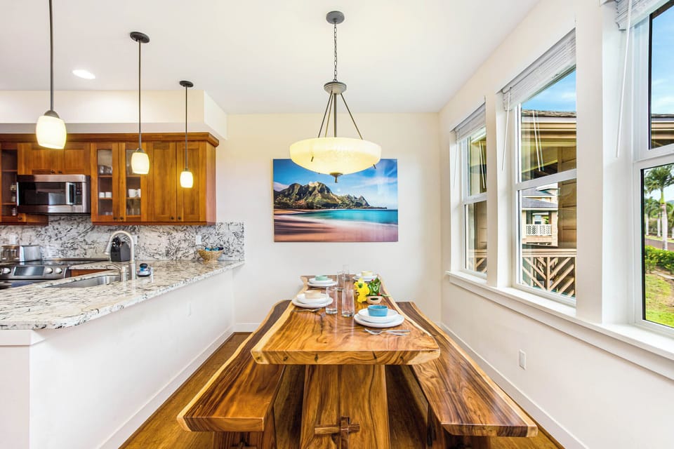 Dining with bench seating. 