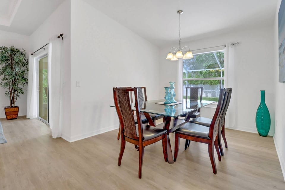 Gather around the dining table to share a meal or memory-making game night together.