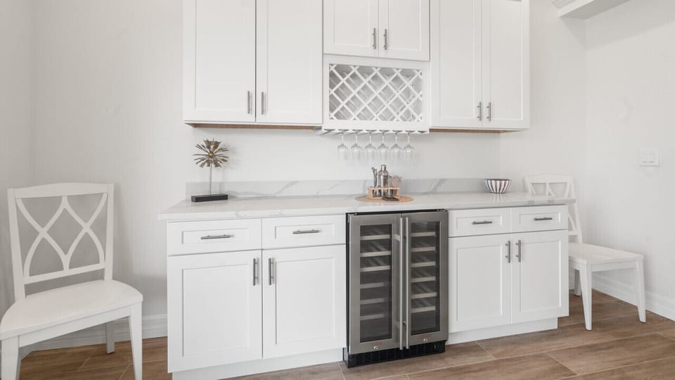 Wine Bar and Beverage Fridge