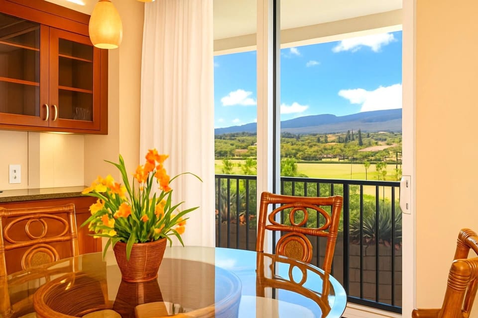 The beautiful scenery of lush greens and distant mountains creates the perfect backdrop for every gathering.