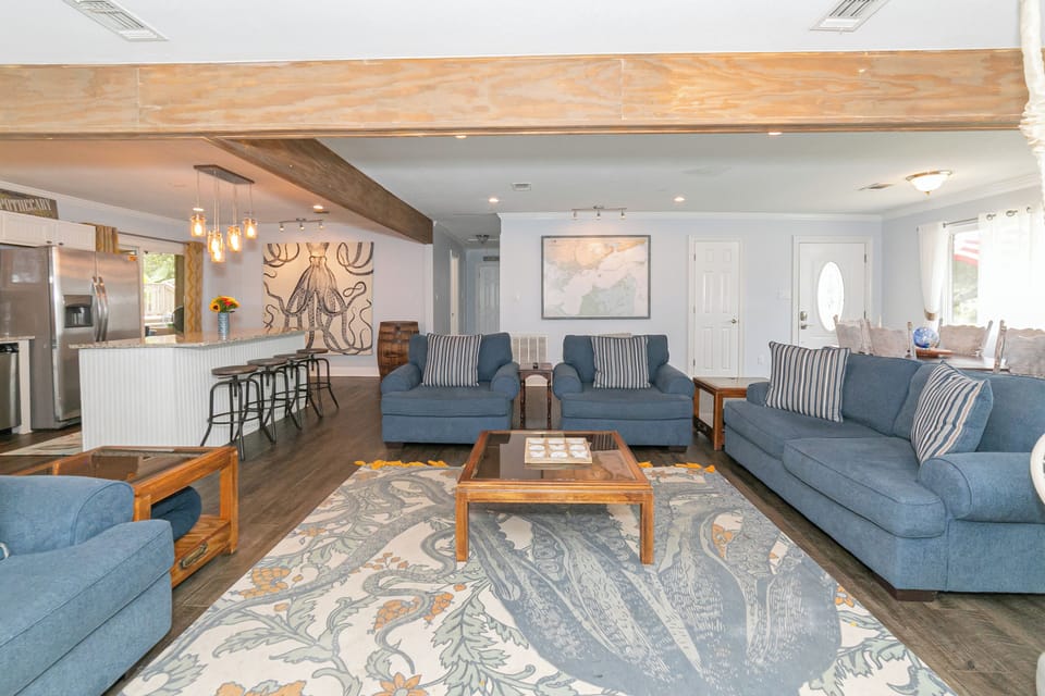 Living room with sofa bed 