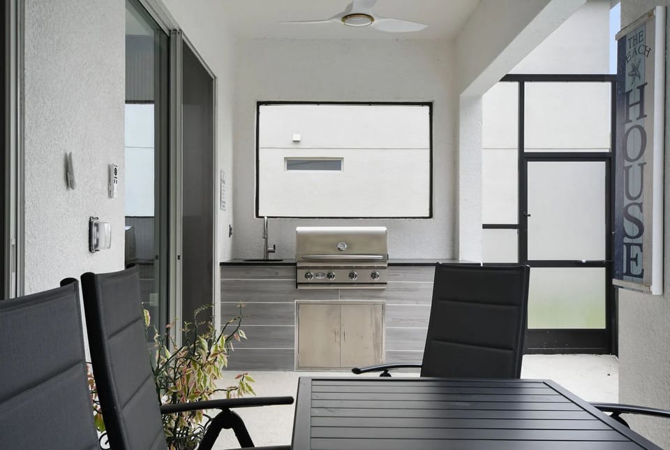 Unwind in style with a private pool, hot tub, BBQ kitchen, and ample seating—your ultimate outdoor oasis!