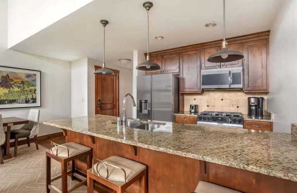 kitchen bar and dining table