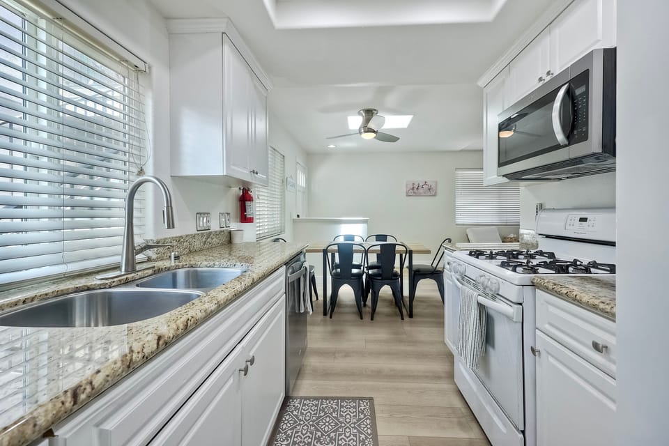 Fully stocked galley kitchen