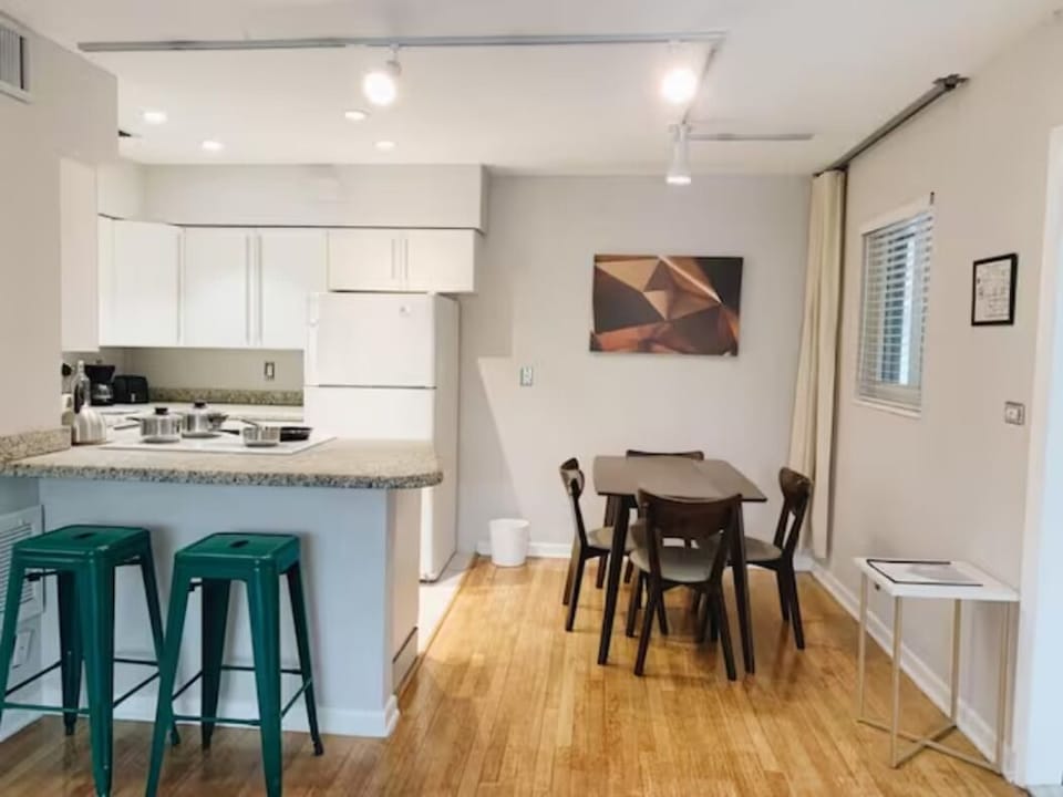 Dining table + Kitchen