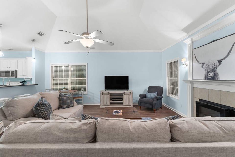 Photo of TV and sitting area 