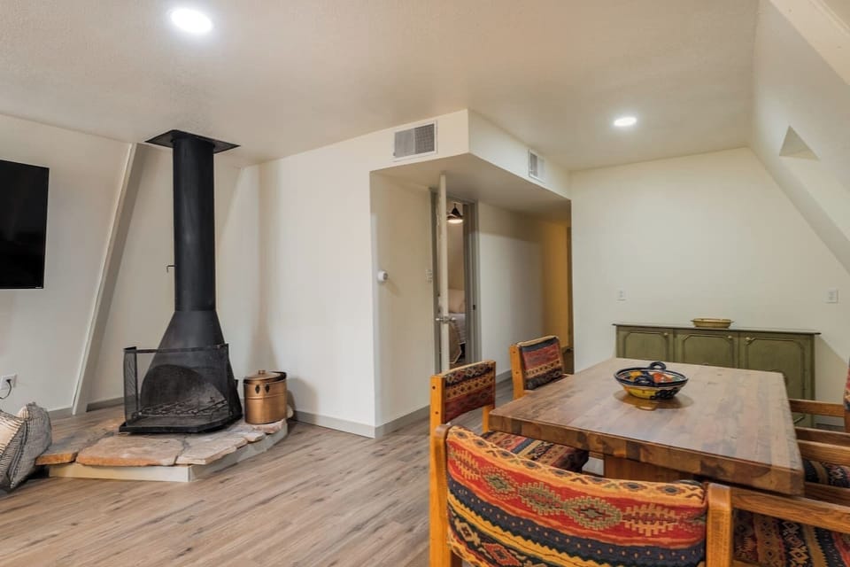 Free standing wood burning stove (wood is provided)