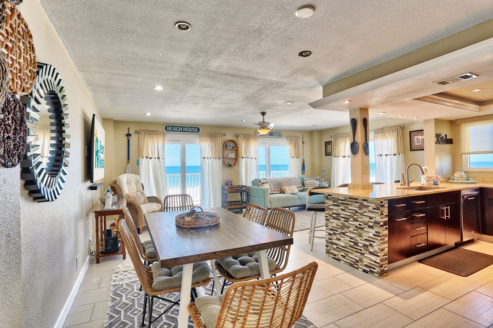 Living/Dining Area with Balcony Access