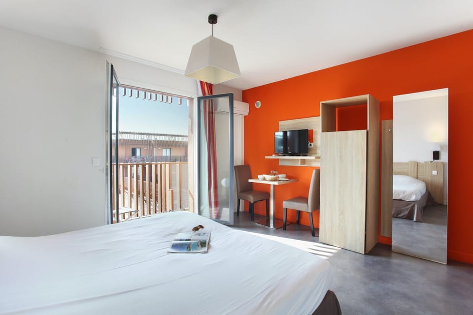 Relax on the comfy bed after a day outside!