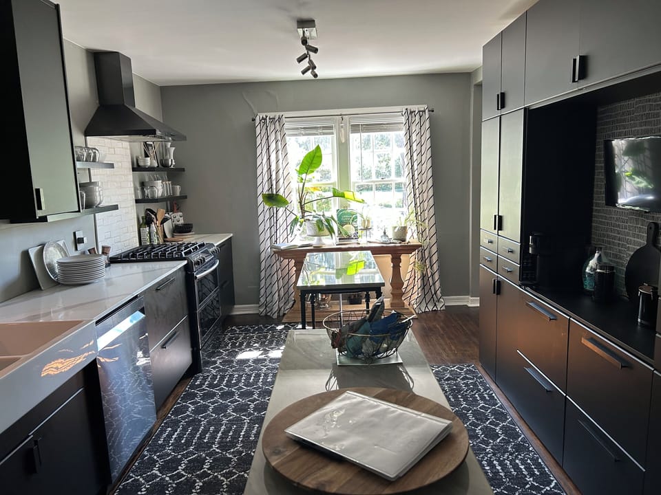 New rugs and plant table