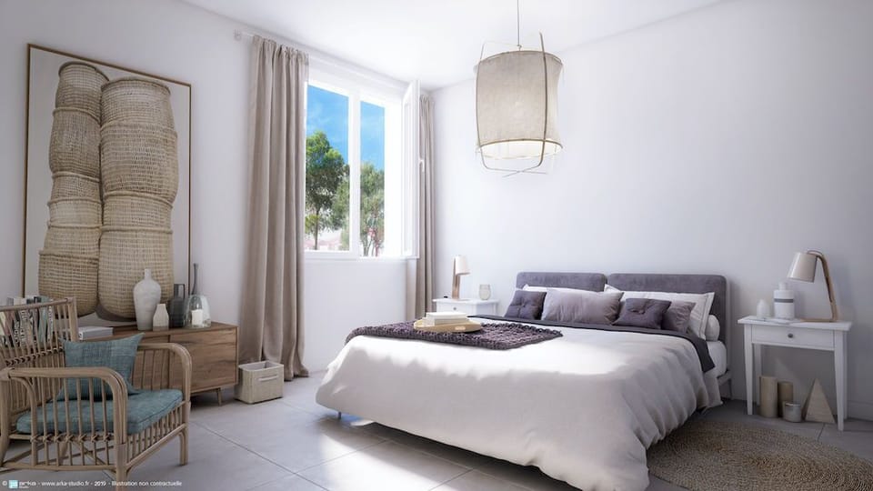 Drift to sleep in a comfortable bed after a day outside.