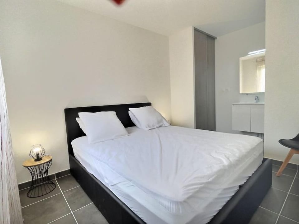 Drift to sleep in a comfortable bed after a wonderful day outside. Bedding configurations vary.
