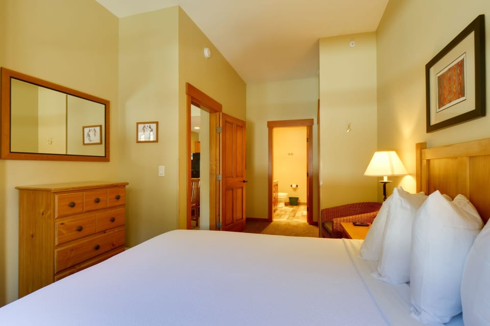 Indoors, Lamp, Bed, Furniture, Painting