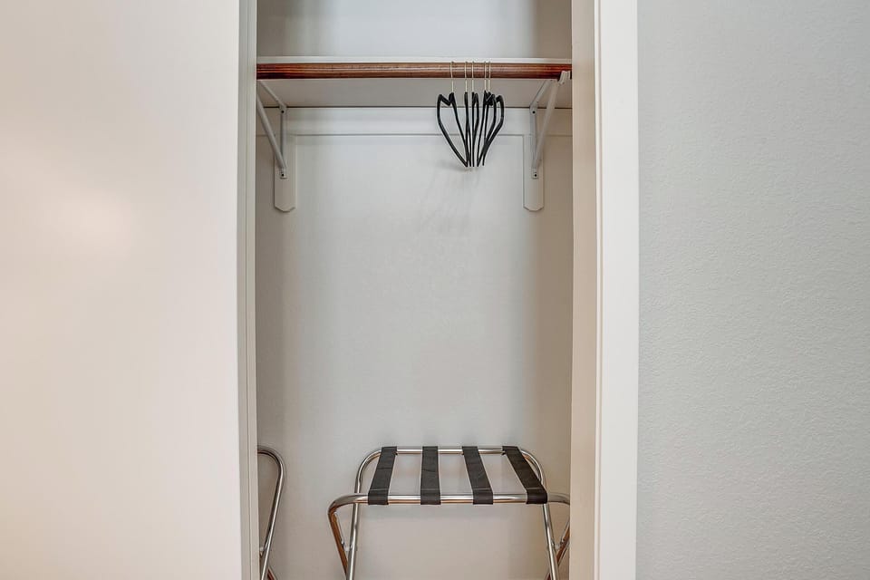 Plenty of space to unpack and feel at home.