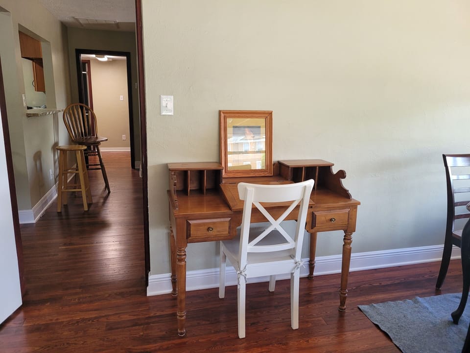 desk with a chair