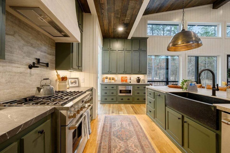 Spacious fully stocked kitchen for preparing meals during your stay