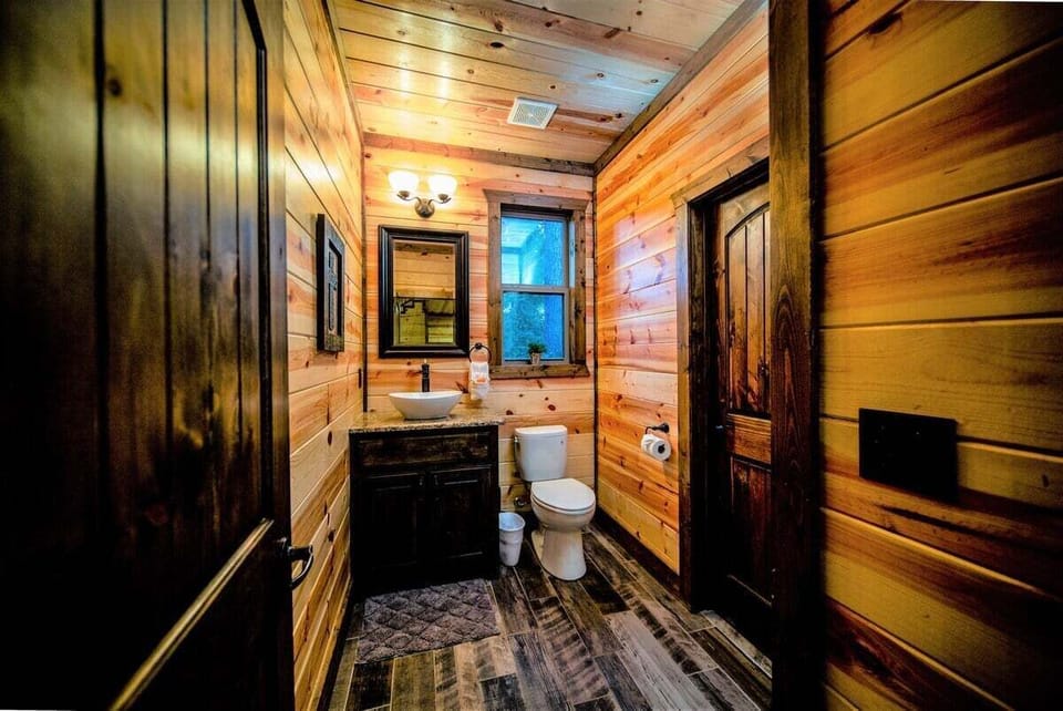 Half bathroom off the kitchen
