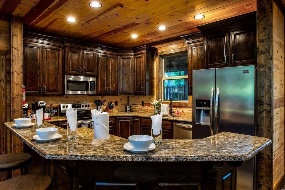 Fully stocked kitchen for preparing meals during your stay