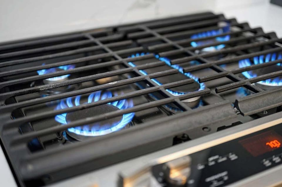 Gas stovetop for cooking meals