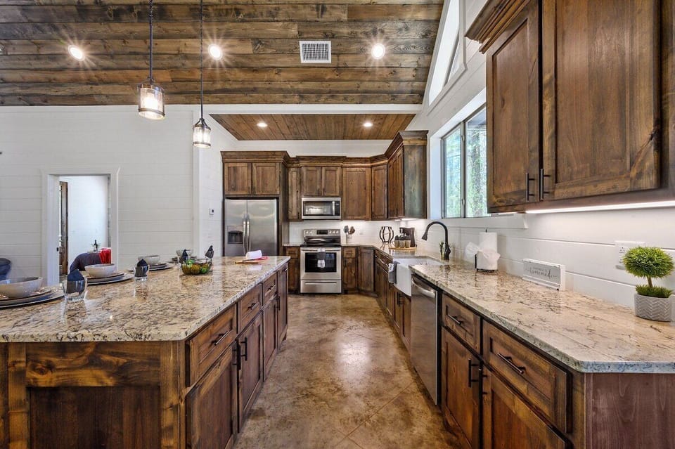 Fully stocked kitchen for preparing meals during your stay