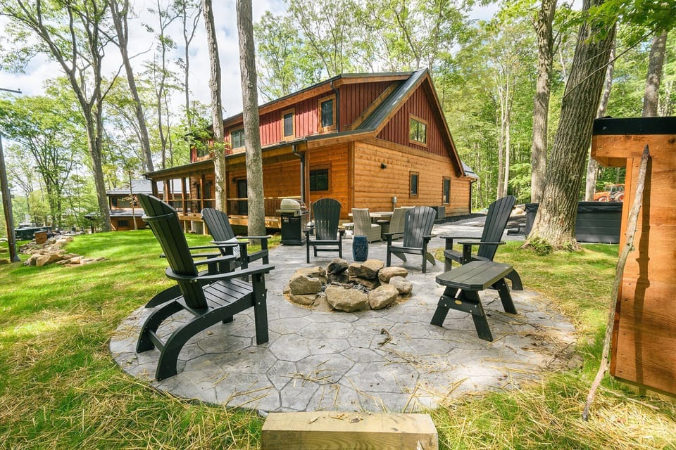Toast marshmallows at the fire pit.