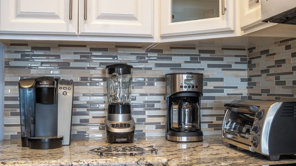 kitchen counter detail with small appliances