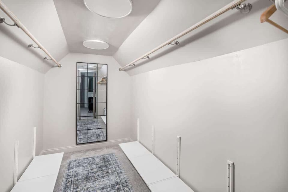 Store luggage or unpack in our expansive closet to keep your space organized during your stay.