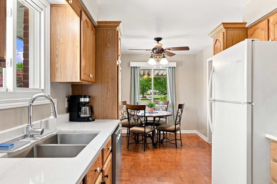 Kitchen complete with a coffee station to start your day