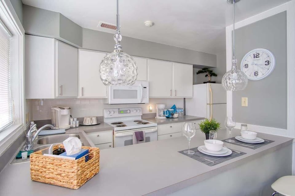 Workspace and Breakfast Bar | A Handy Spot to Catch Up on Emails or Enjoy a Quick Bite